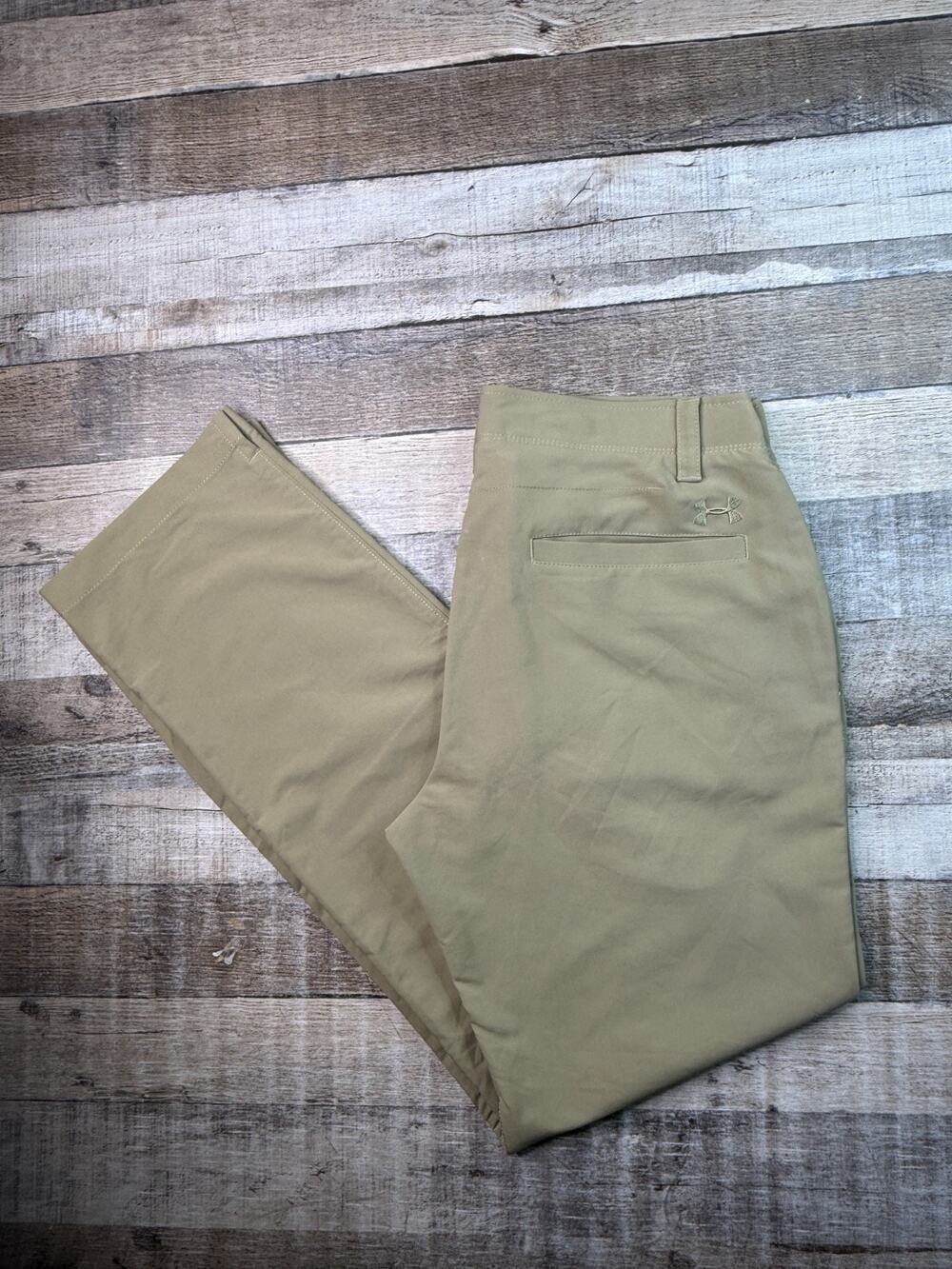 Under Armour Match Play Golf Pants Men's 32x32 Beige Straight Leg Lightweight